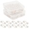 300 count Cute Decorative Clear Push Pins for Cork Bulletin Boards, Rose Gold Thumb Tacks for Wall Hangings, 1/3 in.